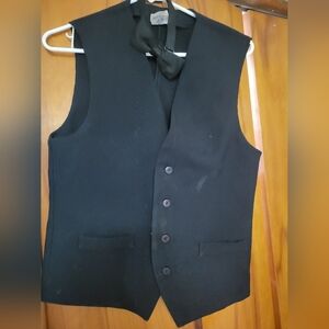 Black Vest With Bowtie